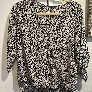 West Kei, v neck blouse, leopard print size small